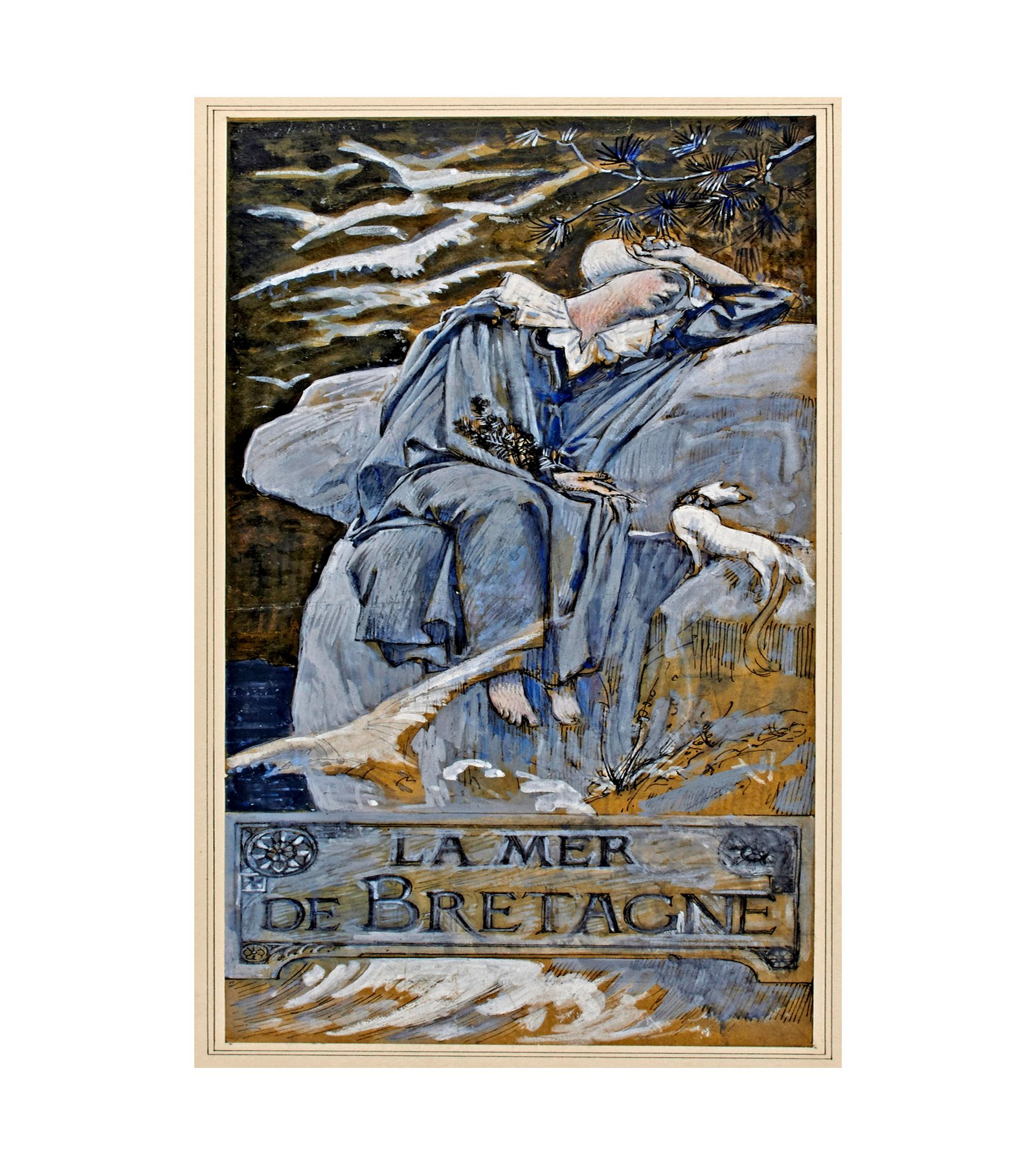 1907 La Mer de Bretagne Luc-Olivier Merson (French, 1846-1920)