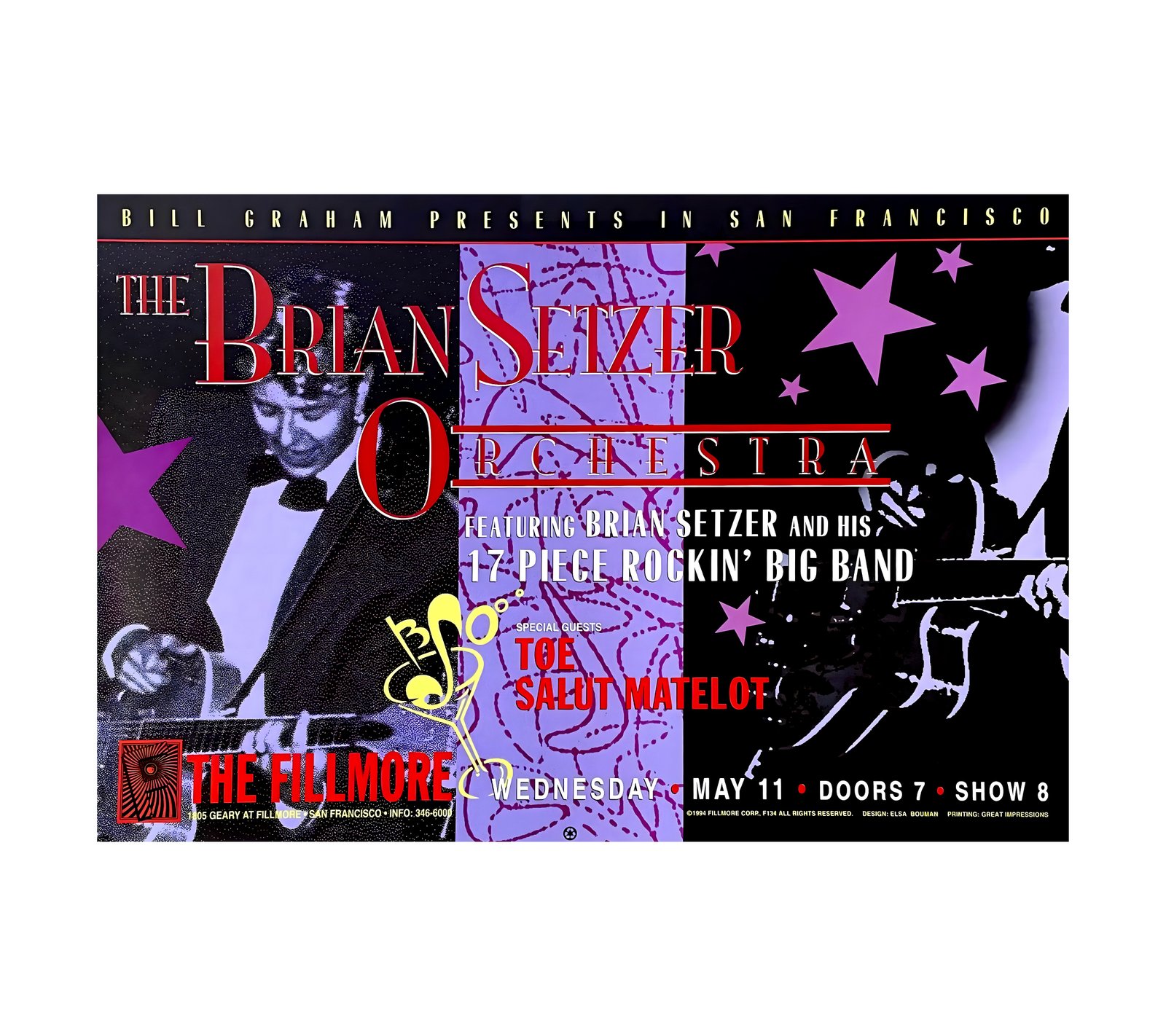 1994 F-134 Brian Setzer Orchestra Fillmore 