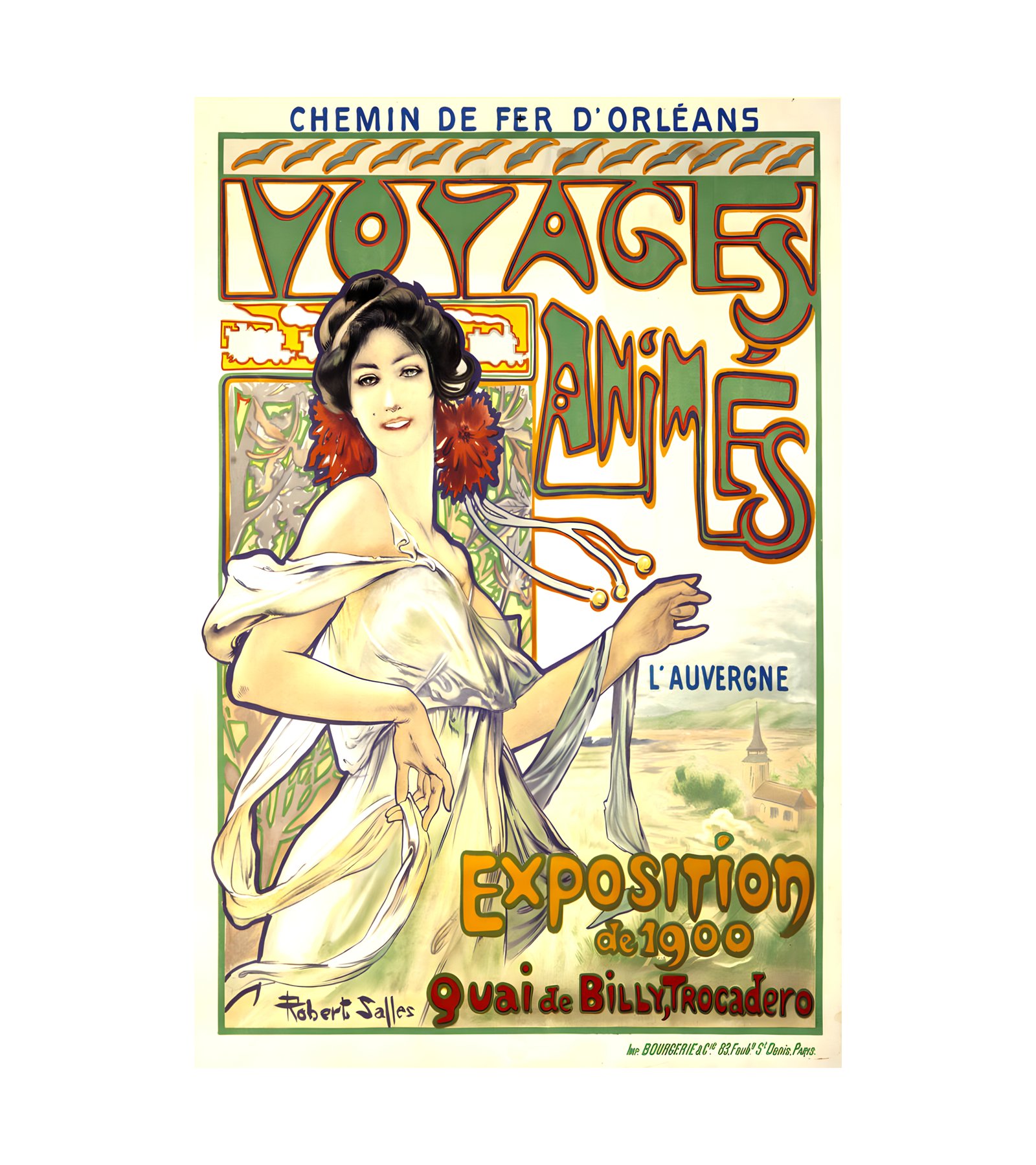 1900 ROBERT SALLES - Voyages Animes - Imp. Bourgerie, Paris 