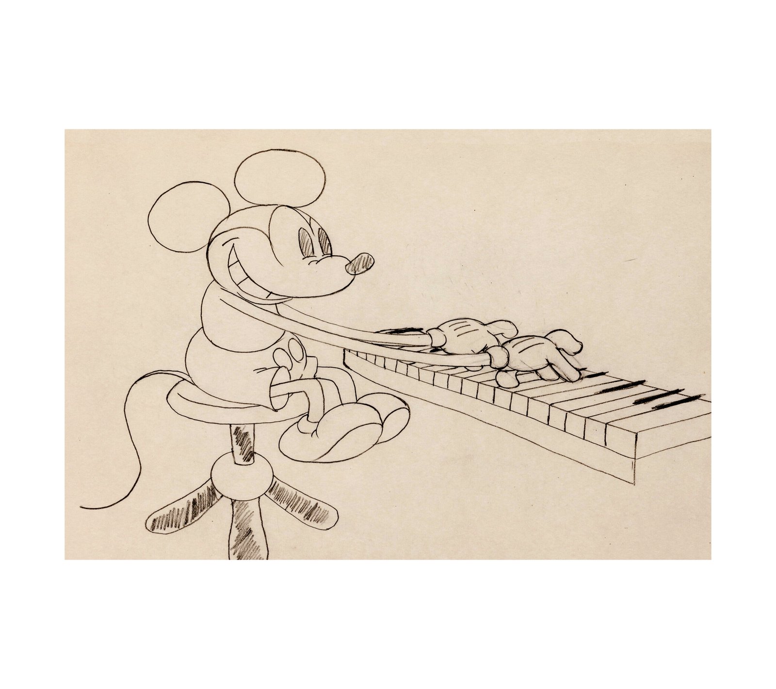 1930 The Cactus Kid - Mickey Mouse Animation Drawing 