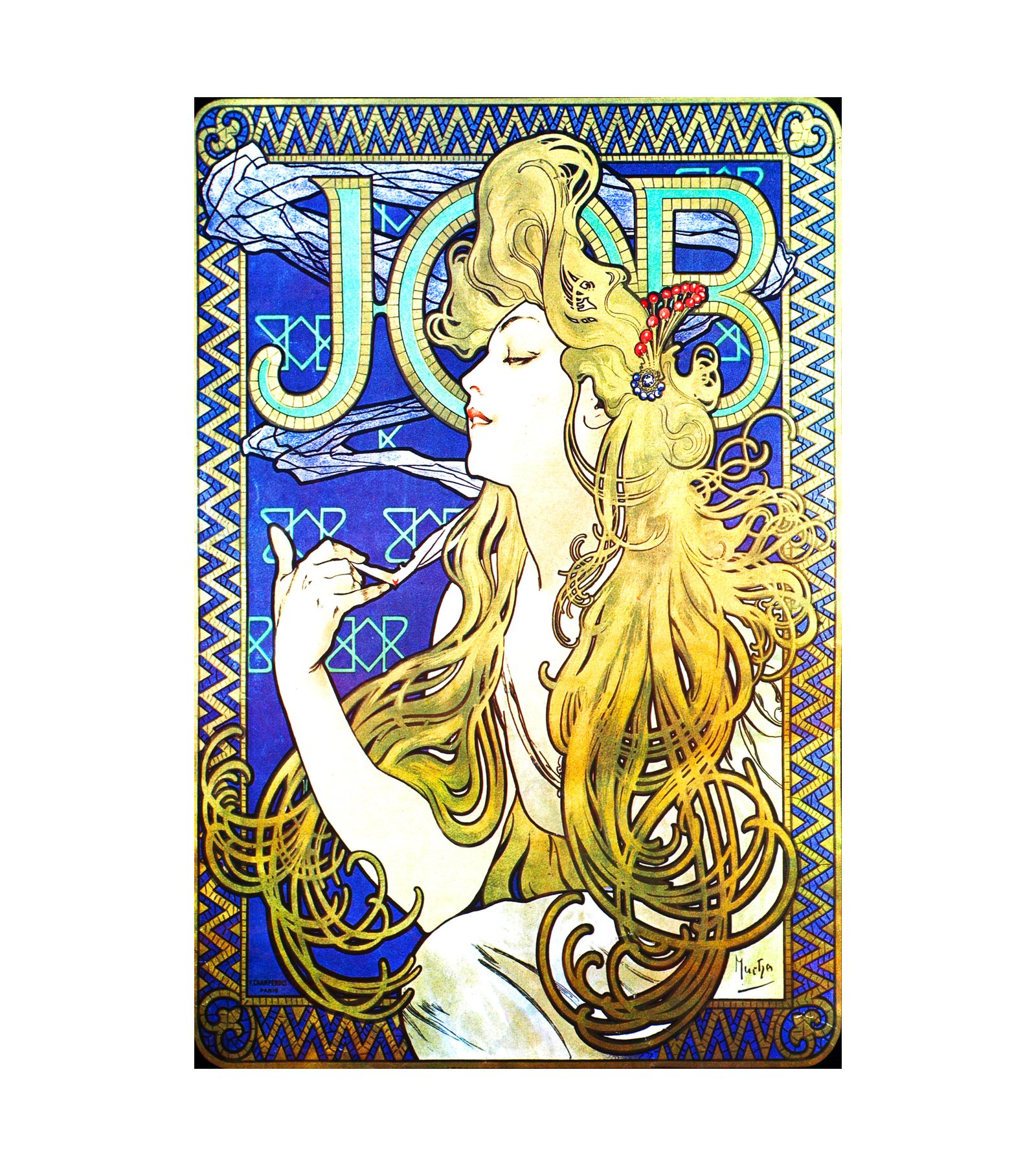 1898 Job Cigarette Paper Alphonse Mucha