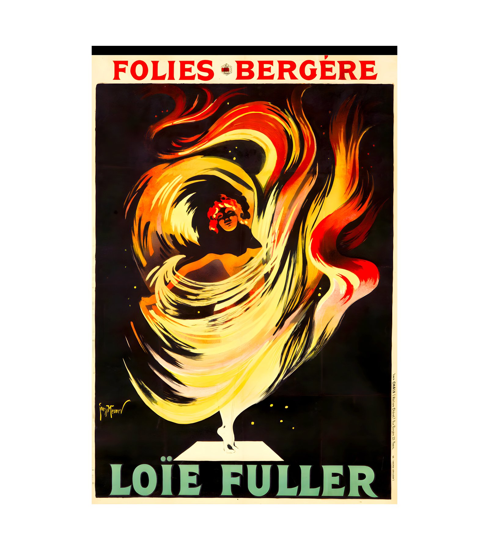 1898 GEORGES MEUNIER  Folies-Bergere - Loie Fuller - Imp. Chaix, Paris 