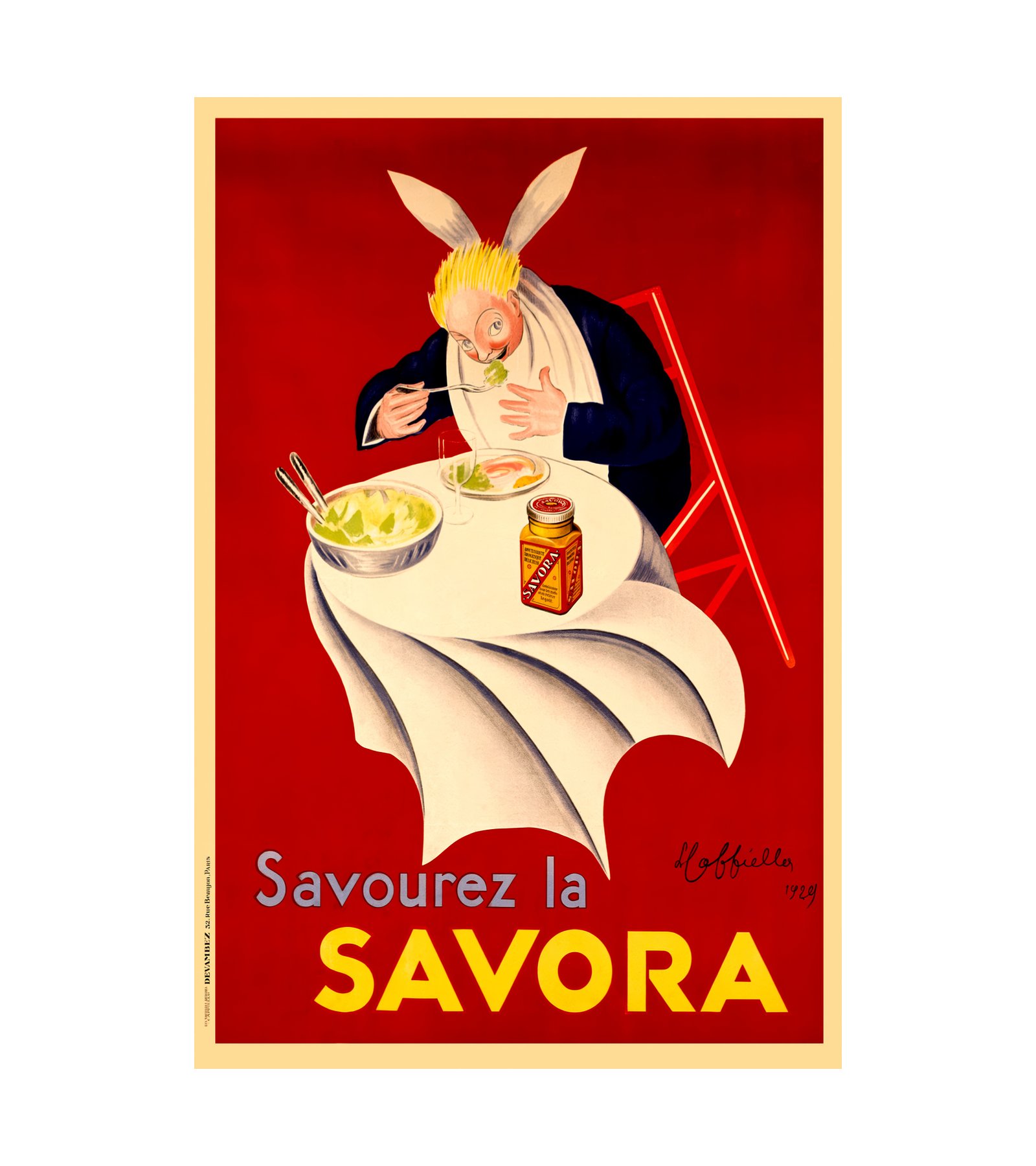 1929 Savora Savourez, France - Leonetto Cappiello