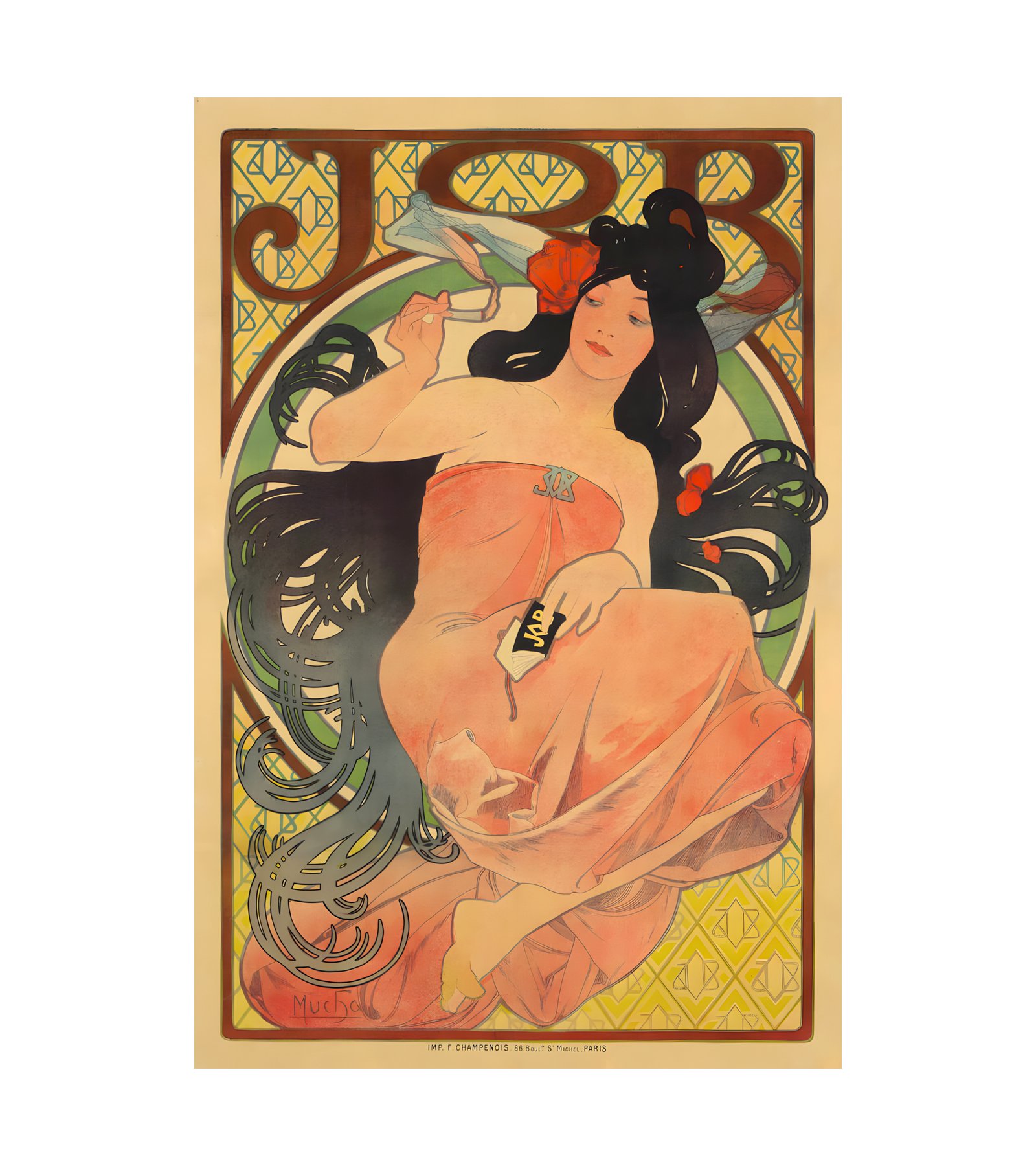1898 ALPHONSE MUCHA - Job - Imp. F. Champenois, Paris 