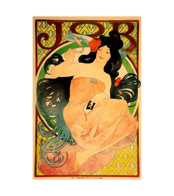 1896 Alphonse Mucha Job cigarette papers