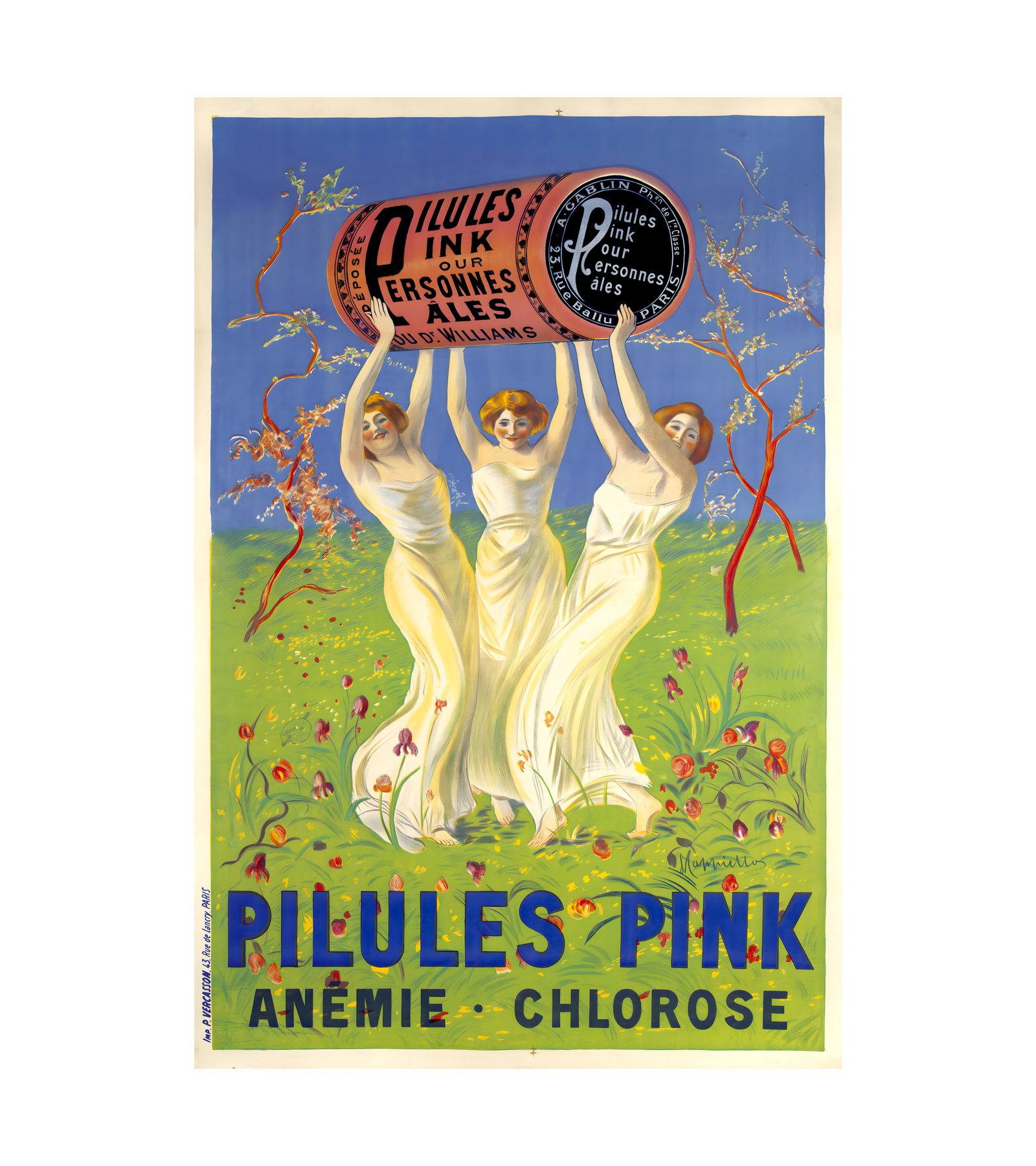 1910 LEONETTO CAPPIELLO - Pilules Pink -Imp. Vercasson, Paris 