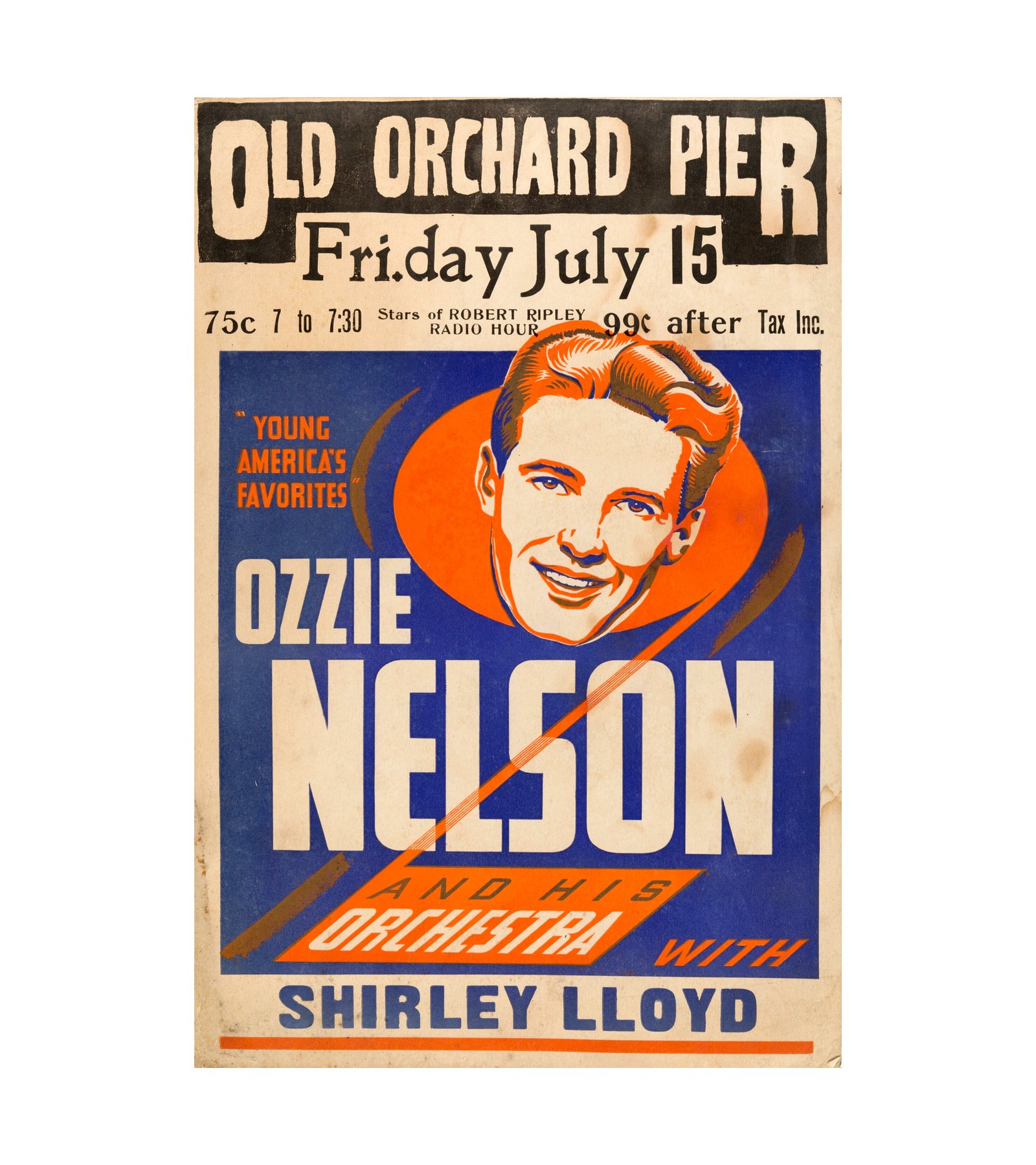 1938 Ozzie Nelson Old Orchard Pier, Maine 