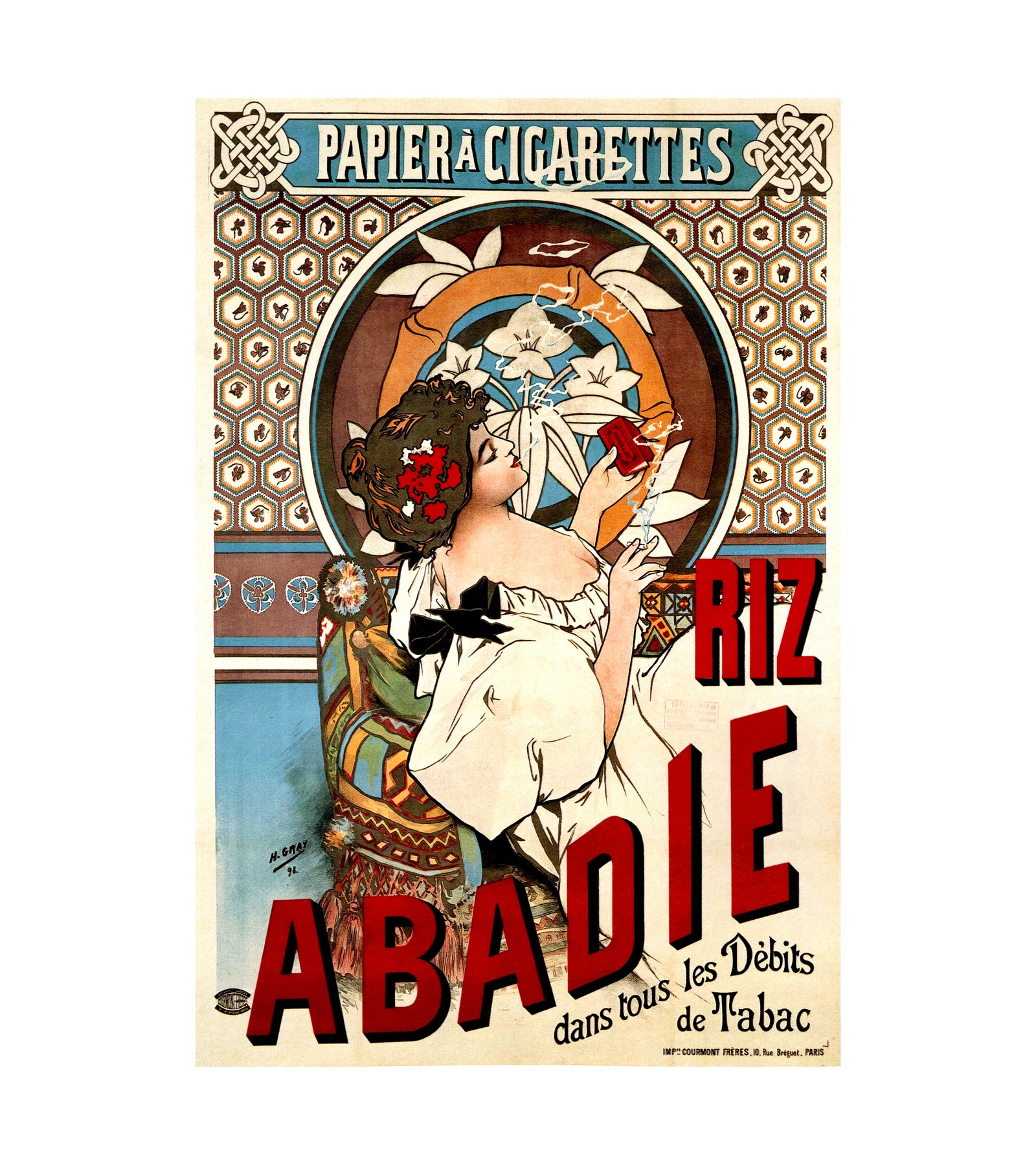1898 Riz Abadie Alphonse Mucha (Czech, 1860-1939)