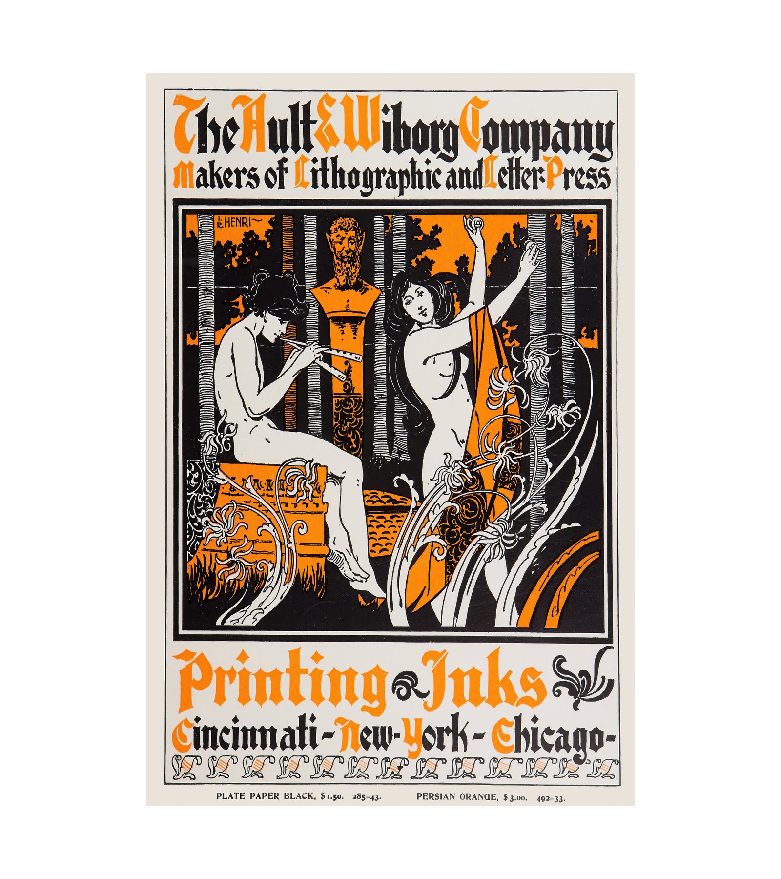 1890 Ault and Wiborg, Ad. 114 Will Bradley (American)