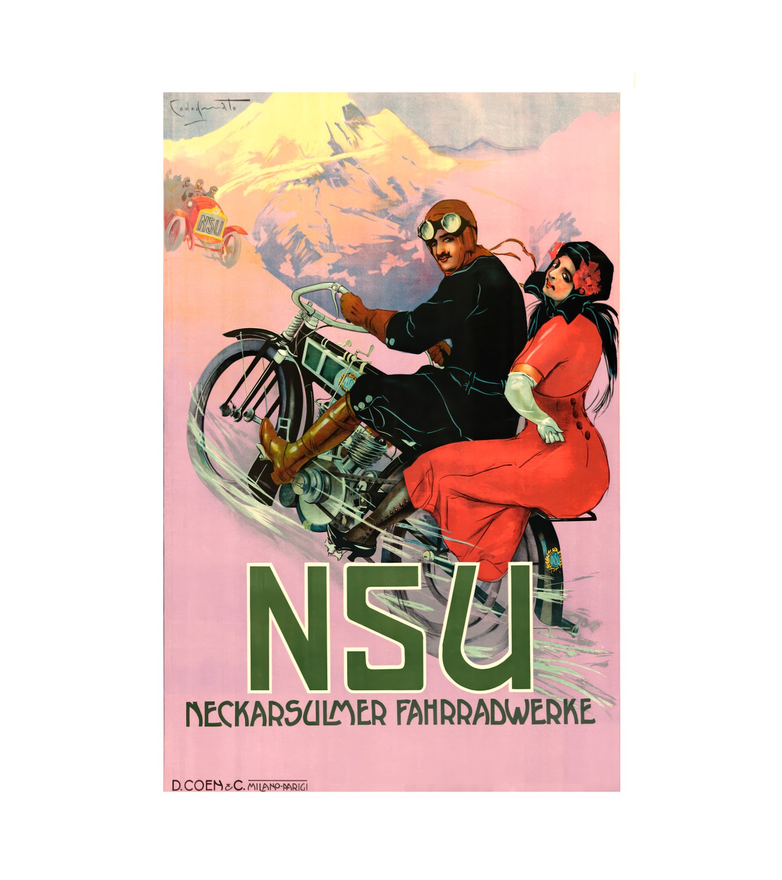 1908 NSU Motorcycles and Cars (Italy)