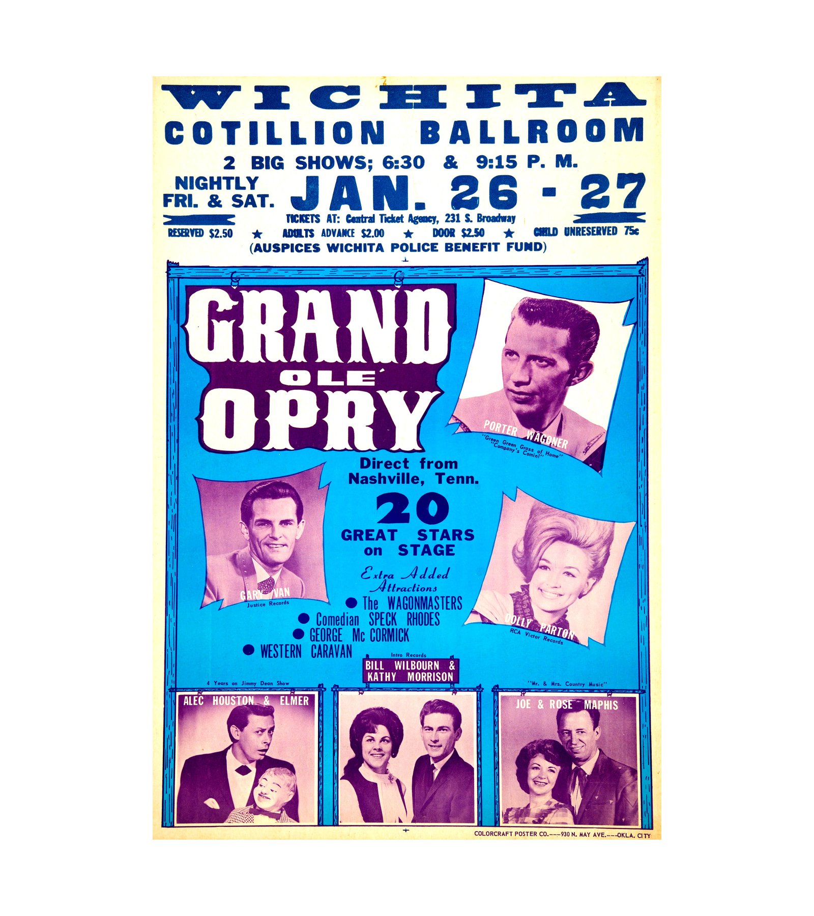 1968 Dolly Parton Wichita, KS Grand Ole' Opry with Porter Wagoner 
