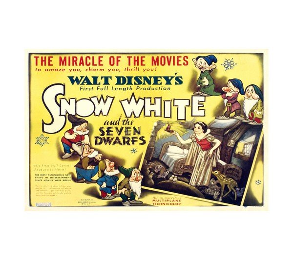 1937 Snow White and the Seven Dwarfs (RKO) Miracle of the Movies 