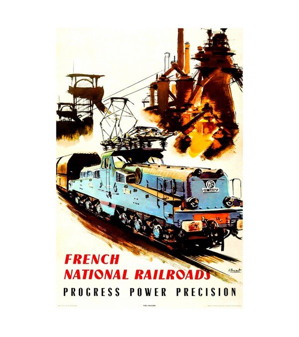 1955 French National Railroads- Progress Power Precision (French National Railways) 