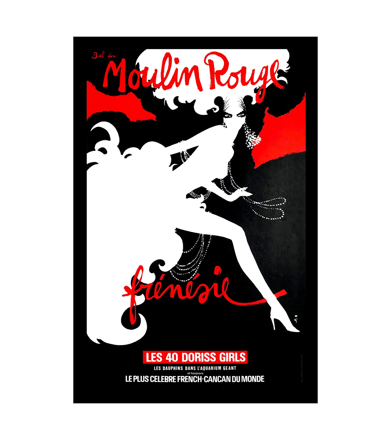 1980 Bal du Moulin Rouge Frenesie - Rene Gruau