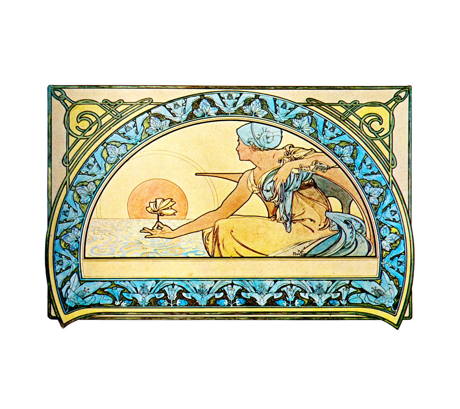 1898 The Water Lily Alphonse Mucha