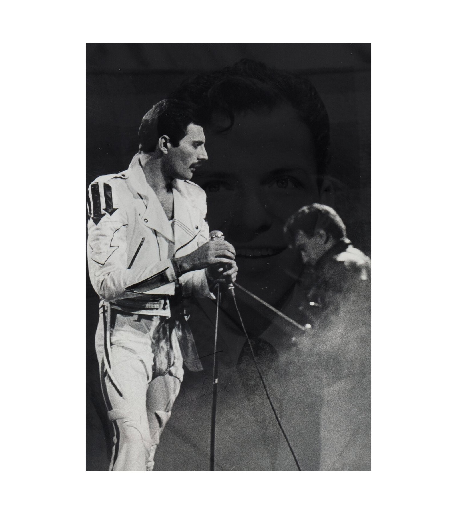  Freddie Mercury and John Deacon Queen Hot Space Tour