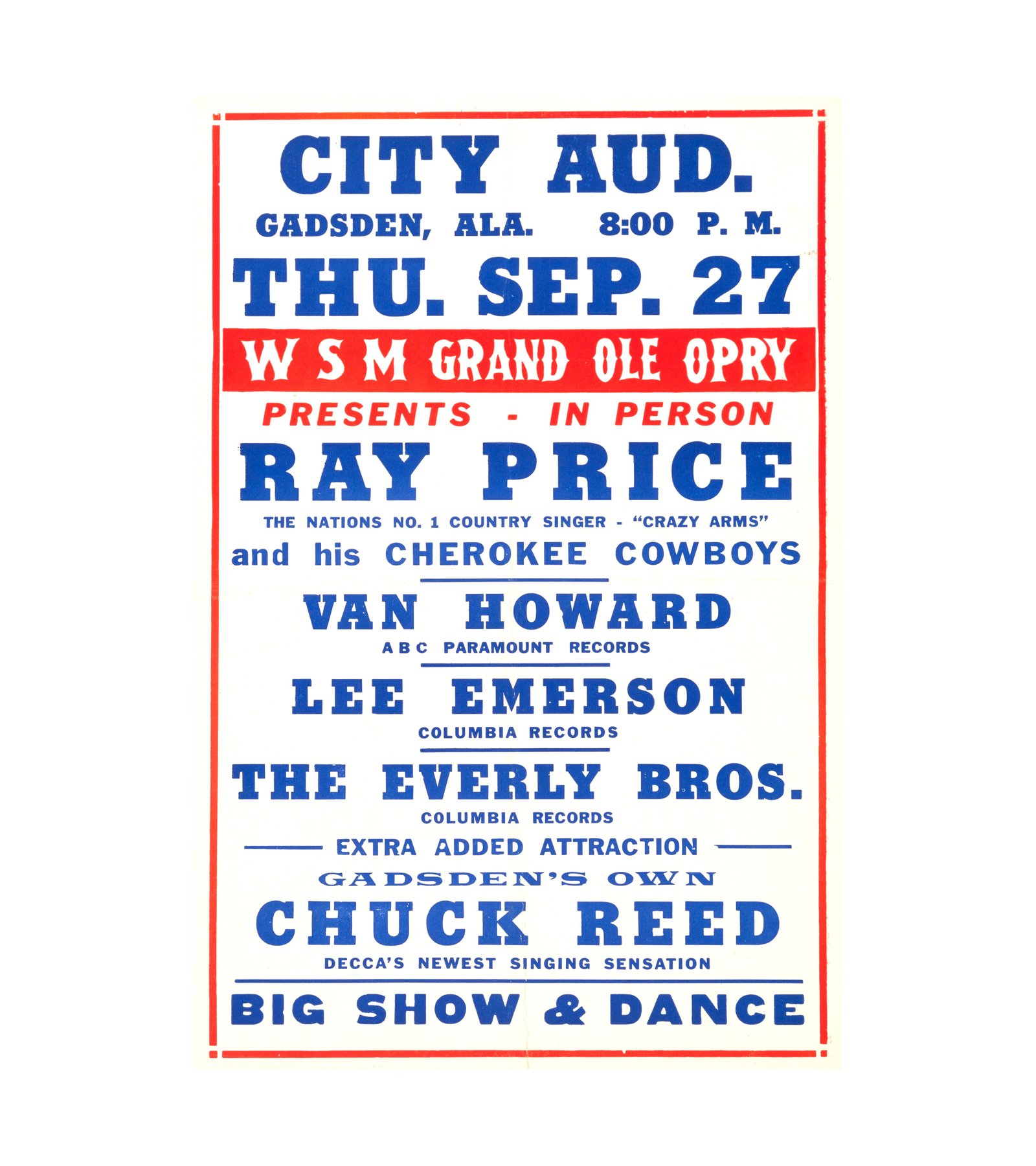 1956 Everly Bros. Grand Ole Opry City Auditorium 