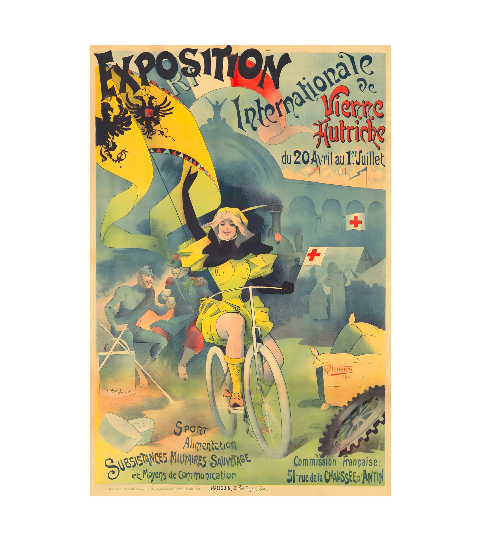 1894 Exposition Internationale de Vienne Austriche Hallouin, Paris 