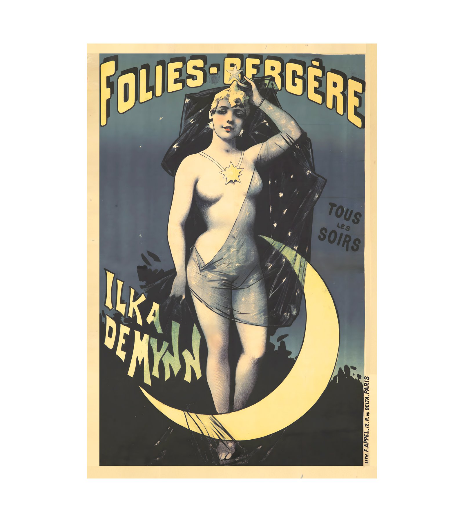 1891 Folies Bergere Cabaret, Paris  