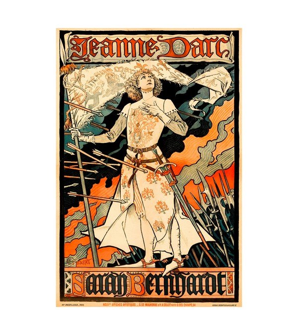 1892 Jeanne of Arc with Sarah Bernhardt  French