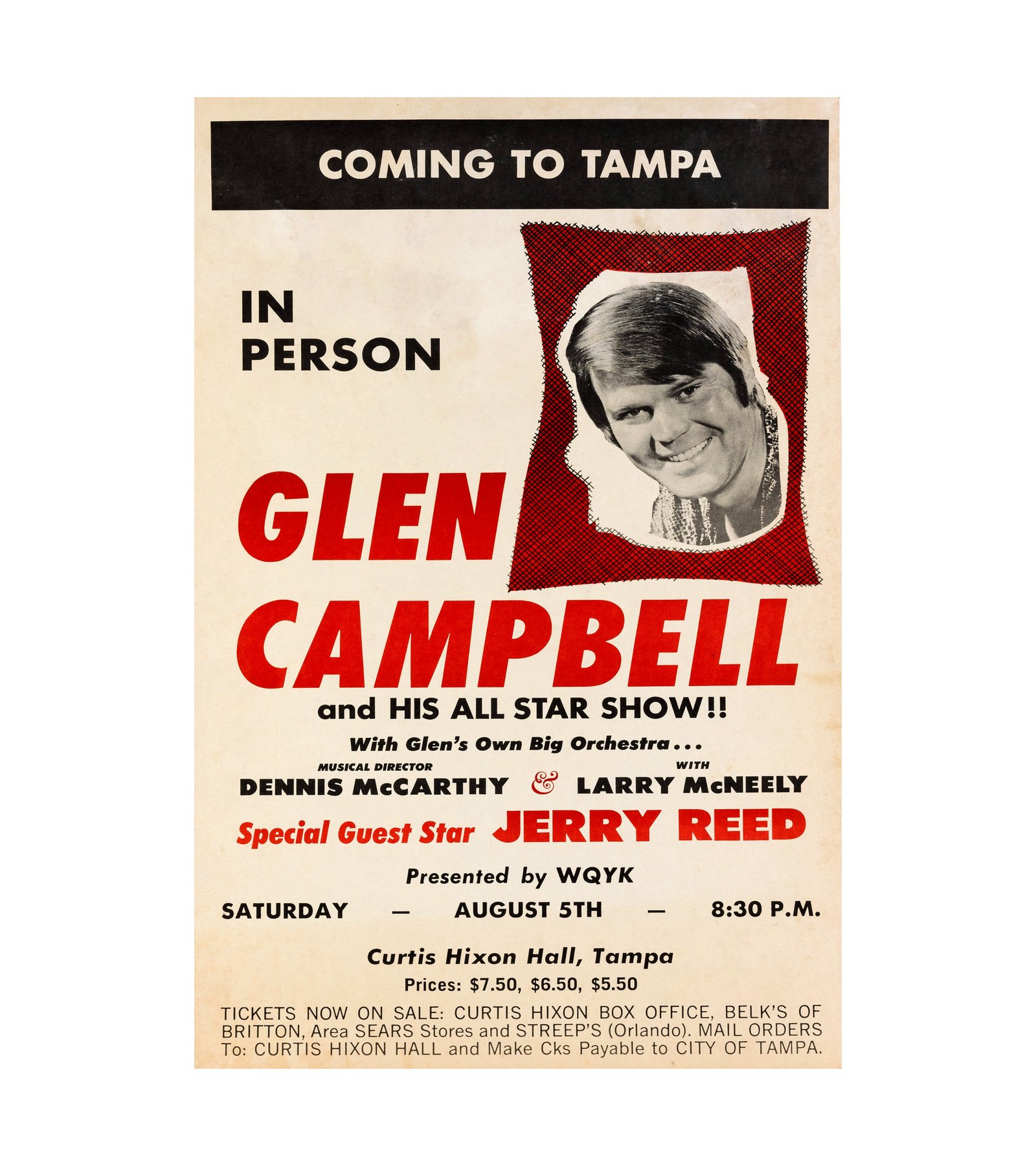 1972 Glen Campbell, Jerry Reed Tampa, FL 