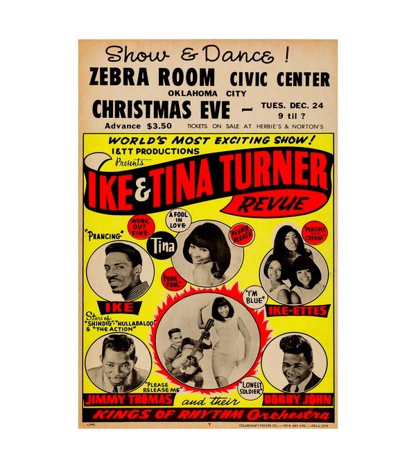 1968 Ike & Tina Turner Revue Zebra Room Civic Center