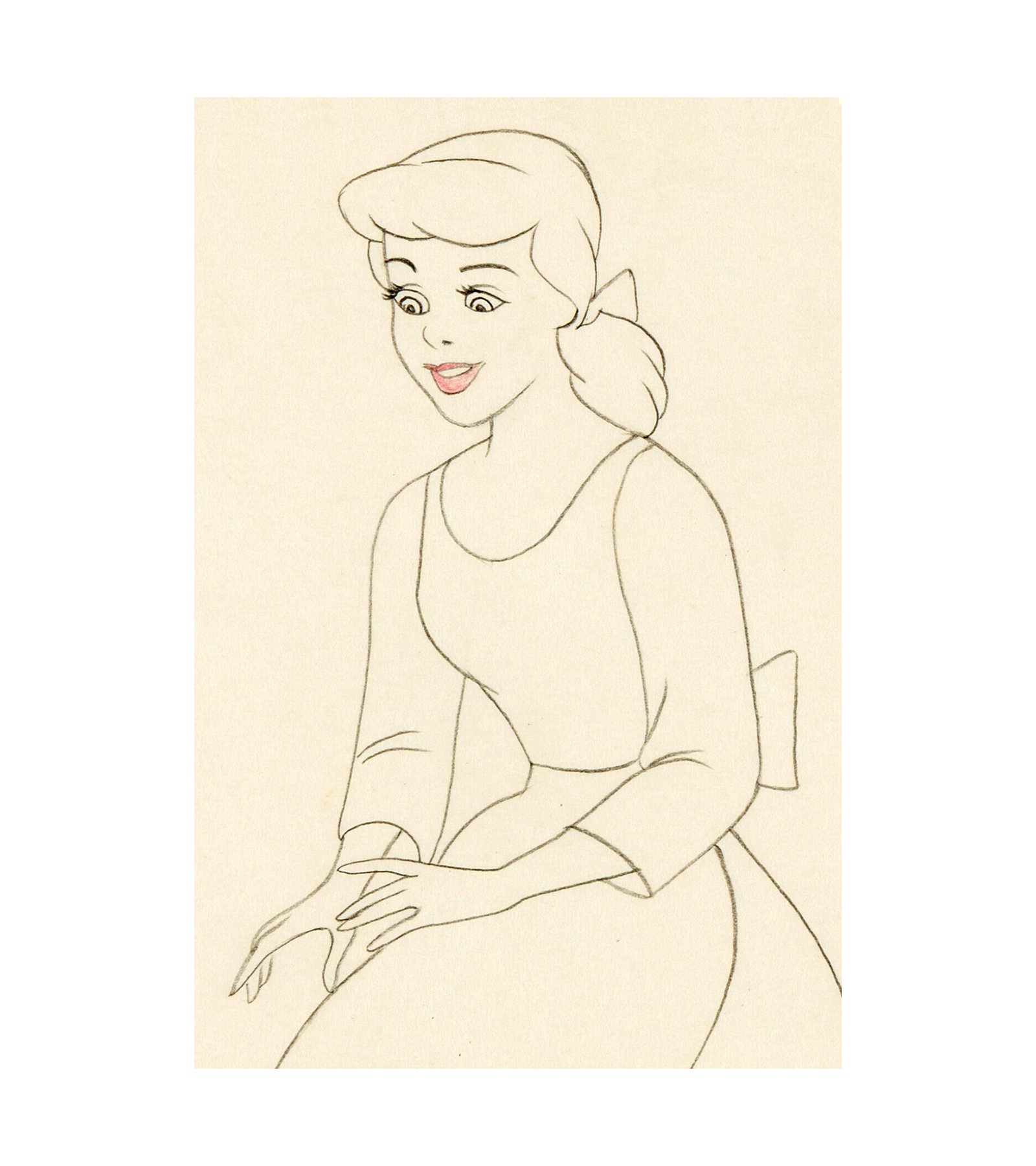 1950 Cinderella Animation Drawing 
