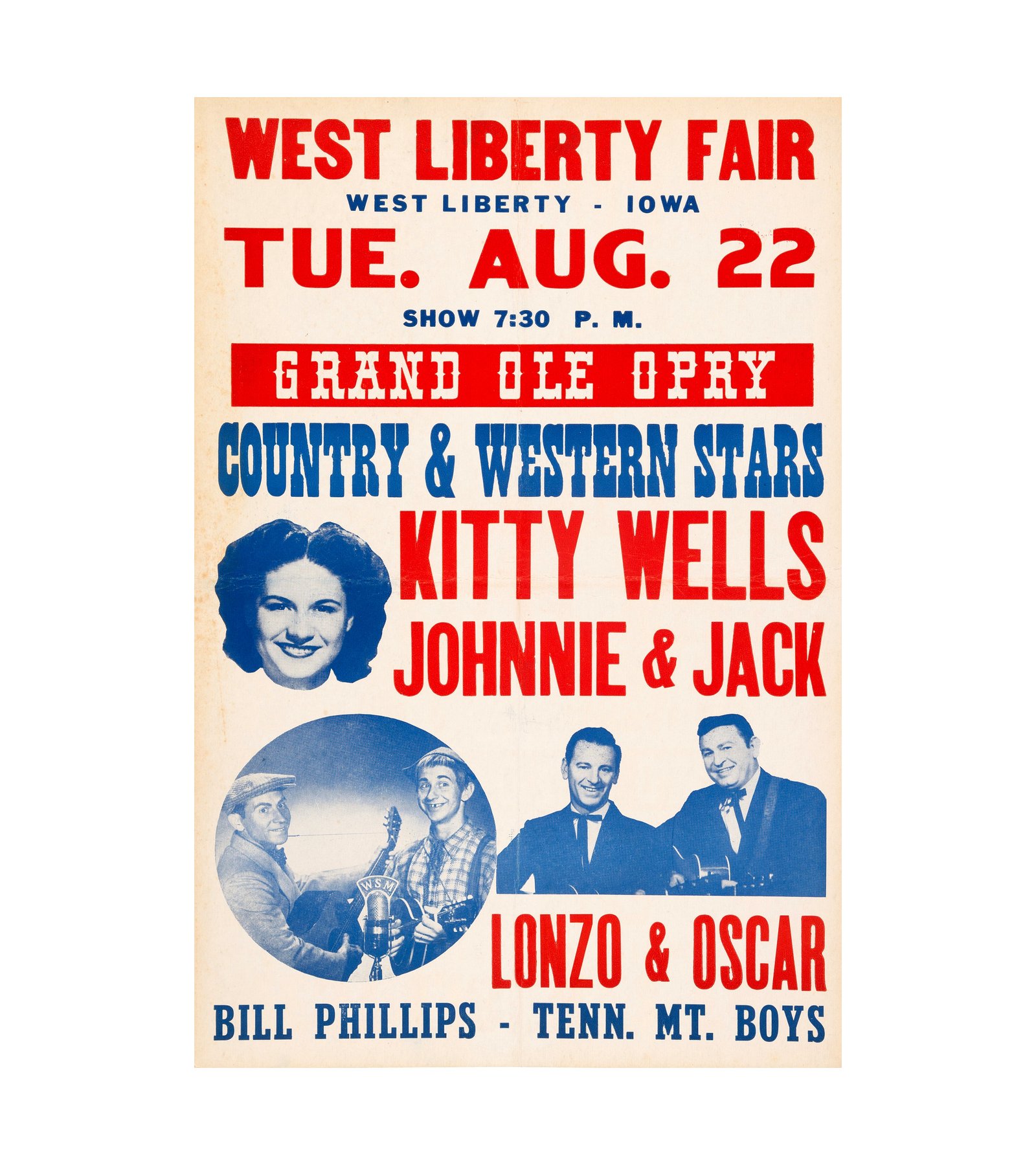 1950 Kitty Wells - Johnnie & Jack West Liberty Fair Very Rare 