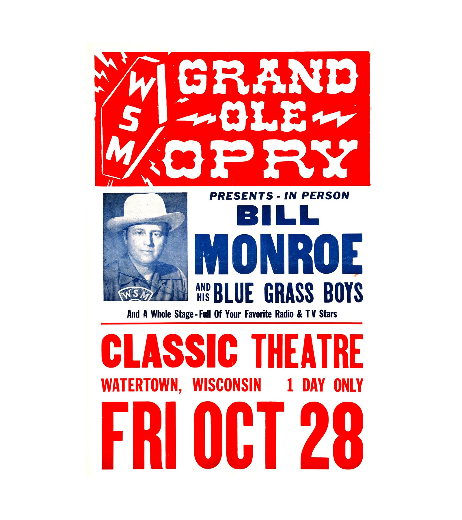 1955 Bill Monroe & His Bluegrass Boys Grand Ole Opry 