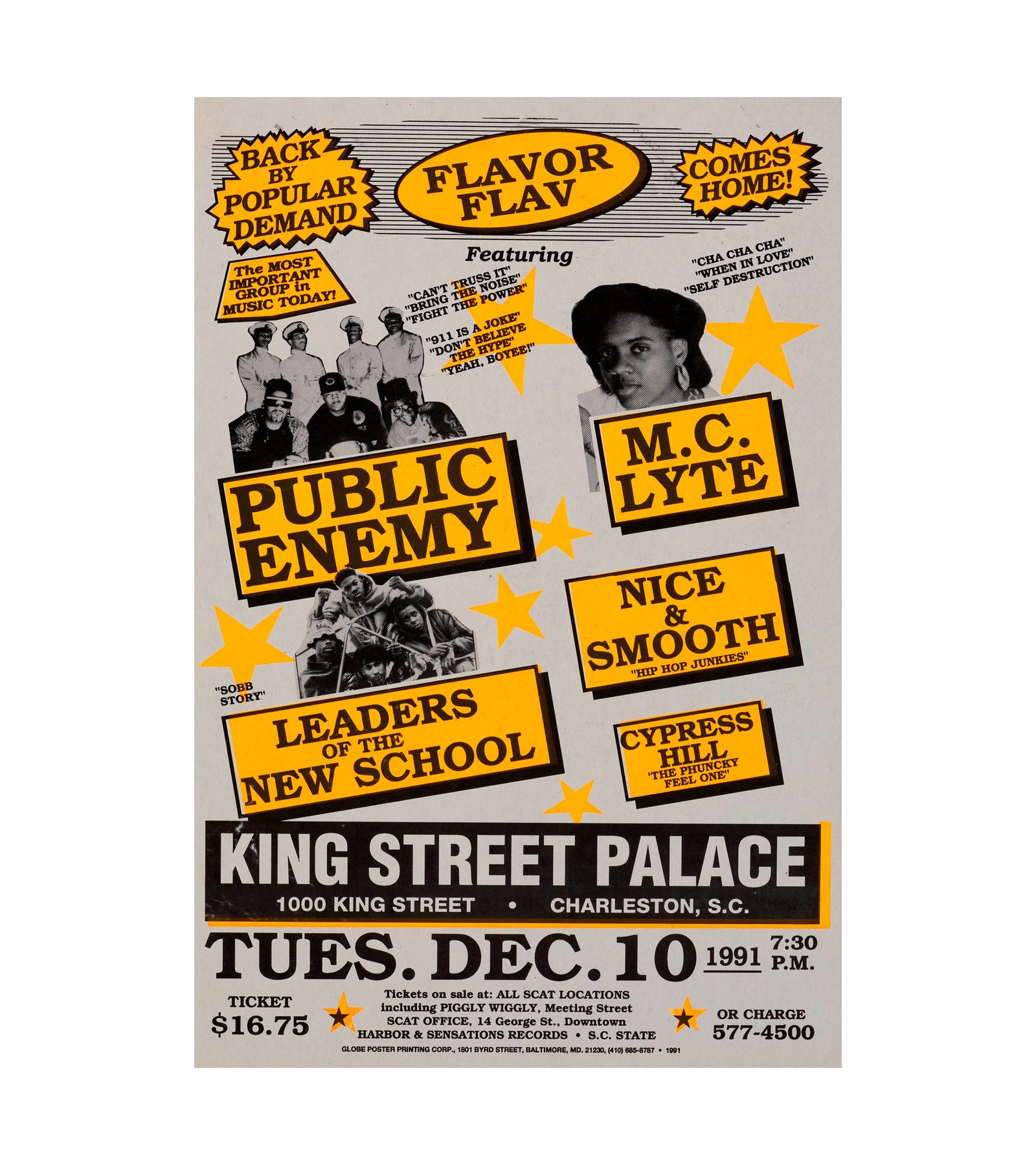 1991 Public Enemy, M.C. Lyte, Cypress Hill Charleston, SC 
