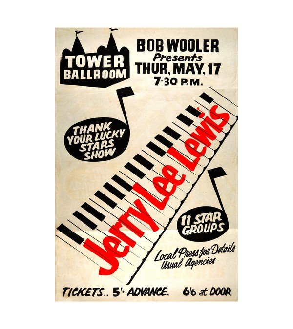 1962 Jerry Lee Lewis Liverpool, England, Sun Records 