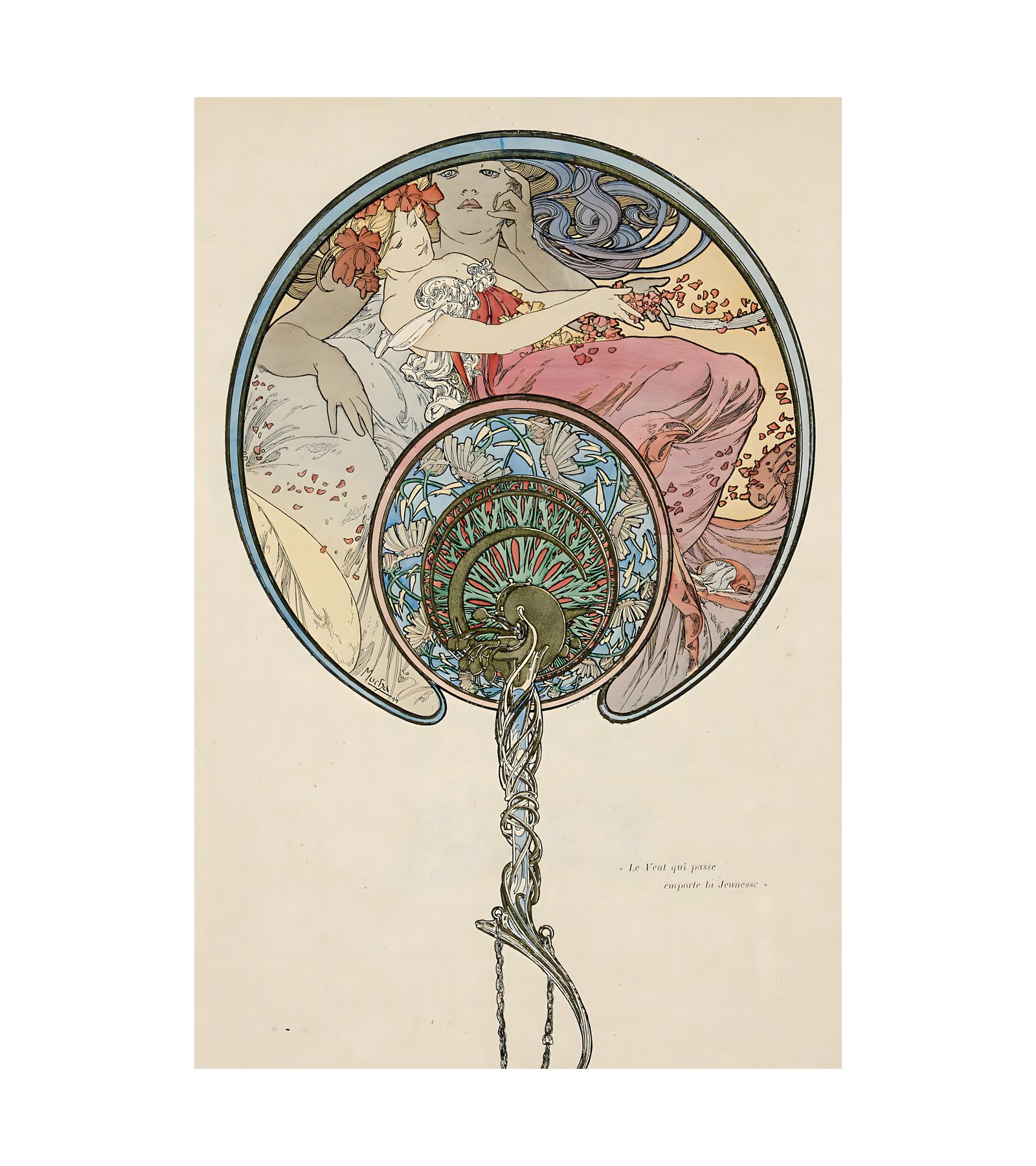1899 Alphonse Mucha - Le Vent Qui Passe 