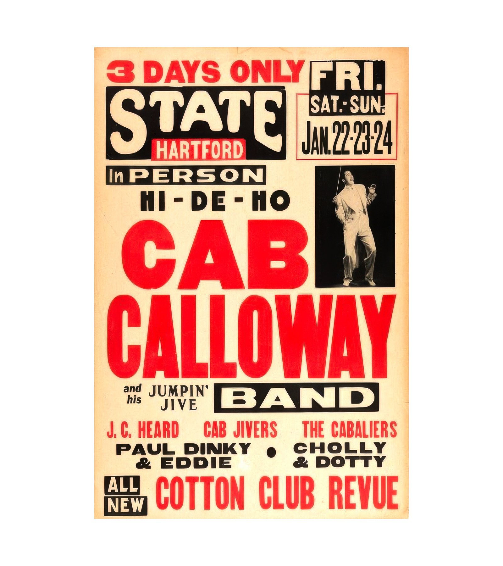 1946 Cab Calloway at the State Theatre, Hartford, CT 