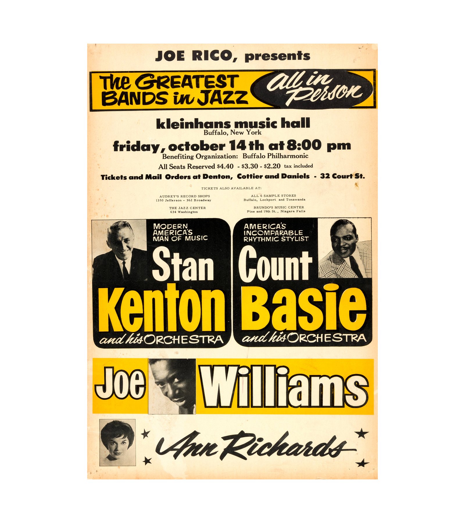 1960 Count Basie, Stan Kenton, Joe Williams Buffalo, NY 