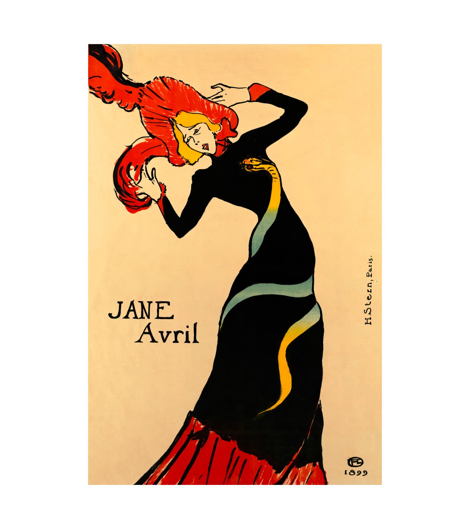 1899 Jane Avril Henri de Toulouse-Lautrec - French 
