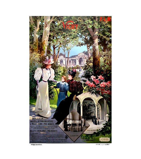 1895 French Vichy Railway Travel 