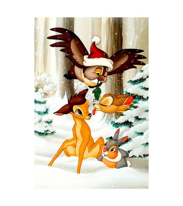 Bambi, Faline, Owl, and Thumper 