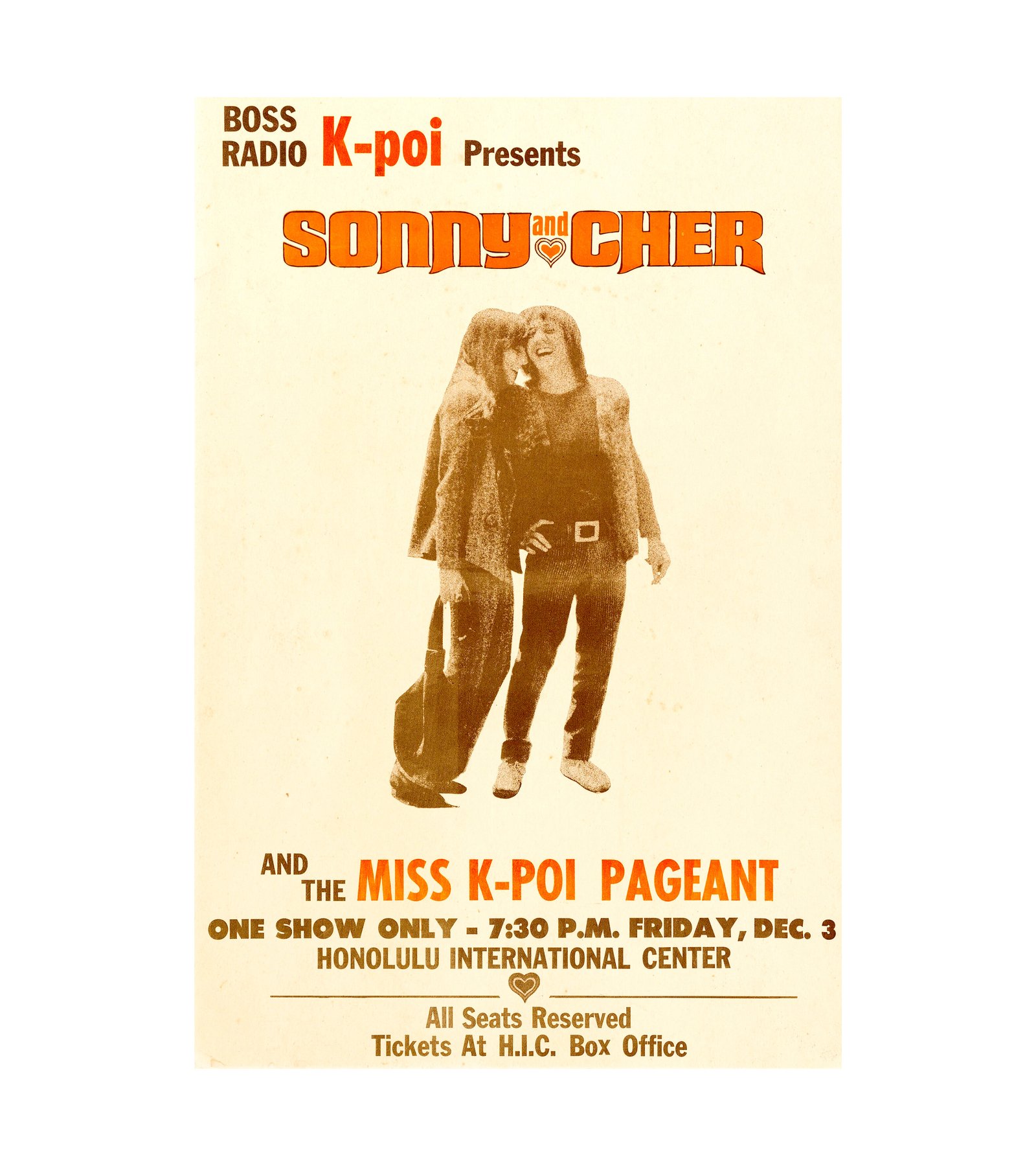 1965 Sonny And Cher Honolulu International Center (K-poi Presents)