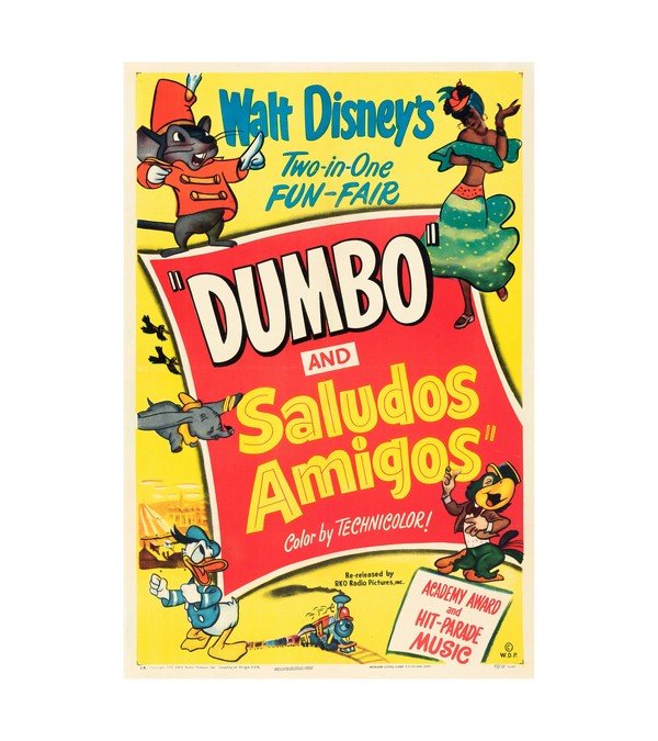 1949 Dumbo - Saludos Amigos Combo (RKO) 