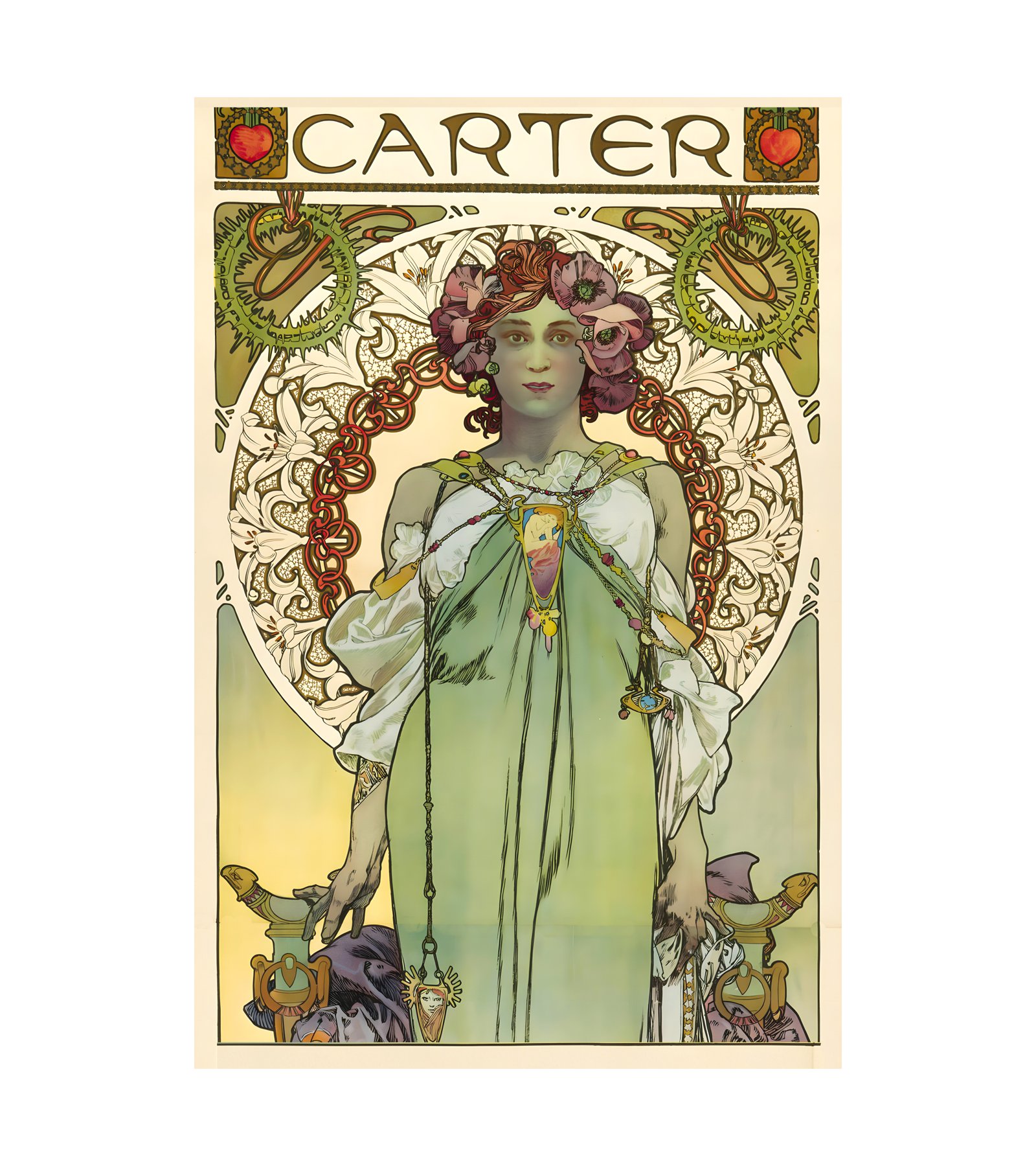 1908 Alphonse Mucha - Leslie Carter 