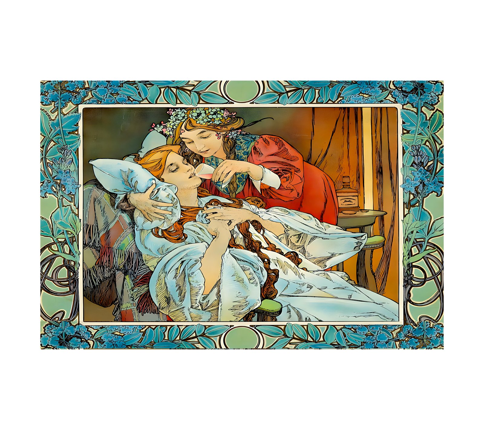 1907 ALPHONSE MUCHA - Triners Bitter Wine - American Lithographic Co., New York 
