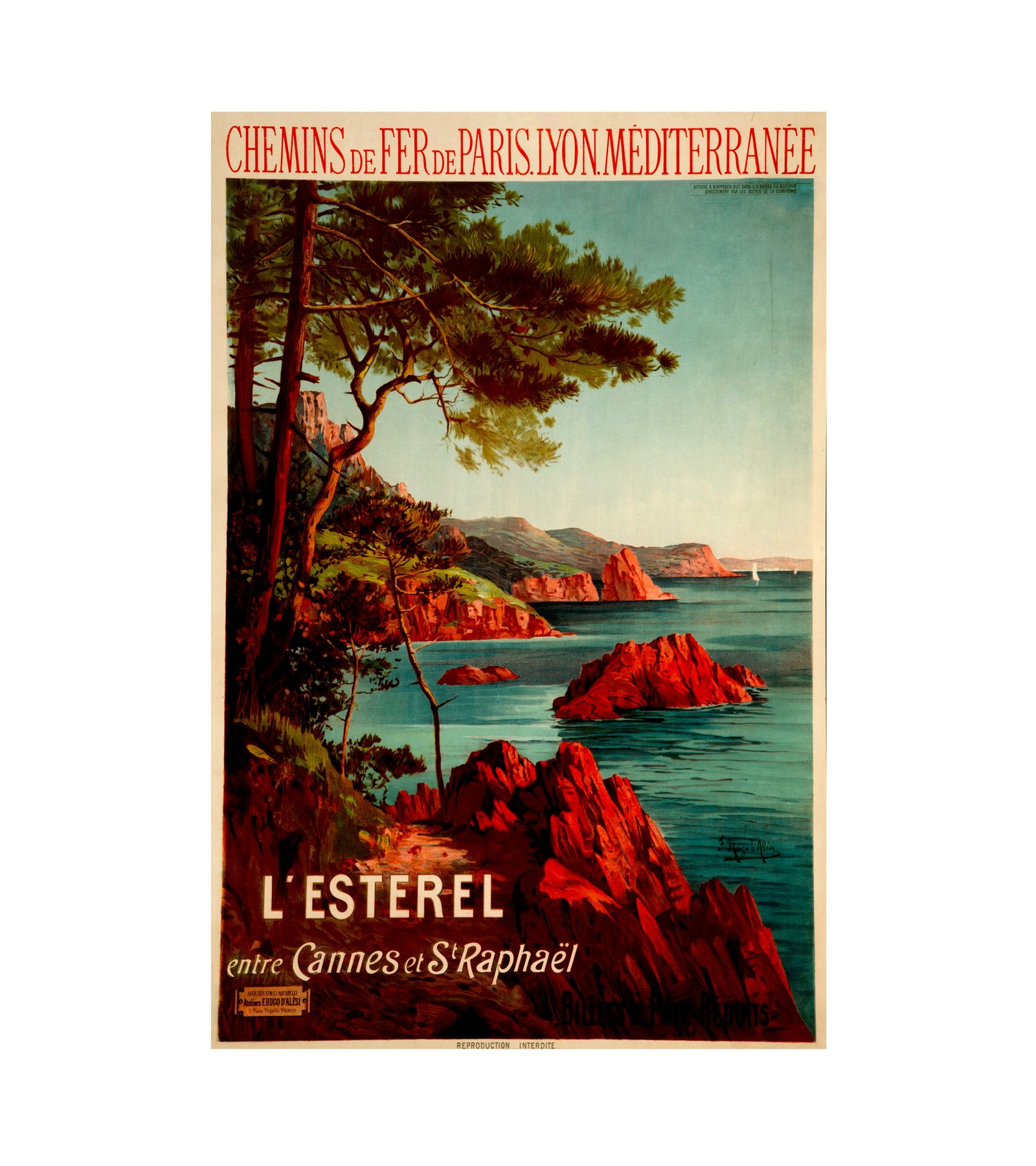 1899 Frederic Hugo D'Alesi (French) L'Esterel Entre Cannes et St Raphael 