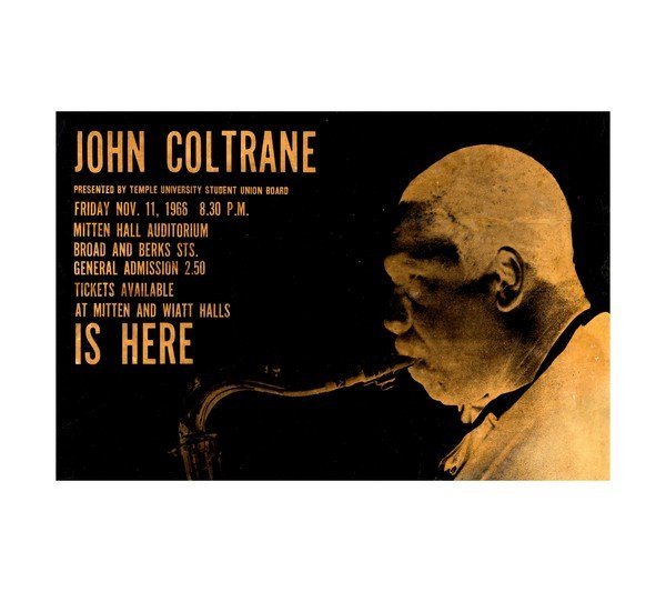 1966 John Coltrane Philadelphia, PA College, Jazz 