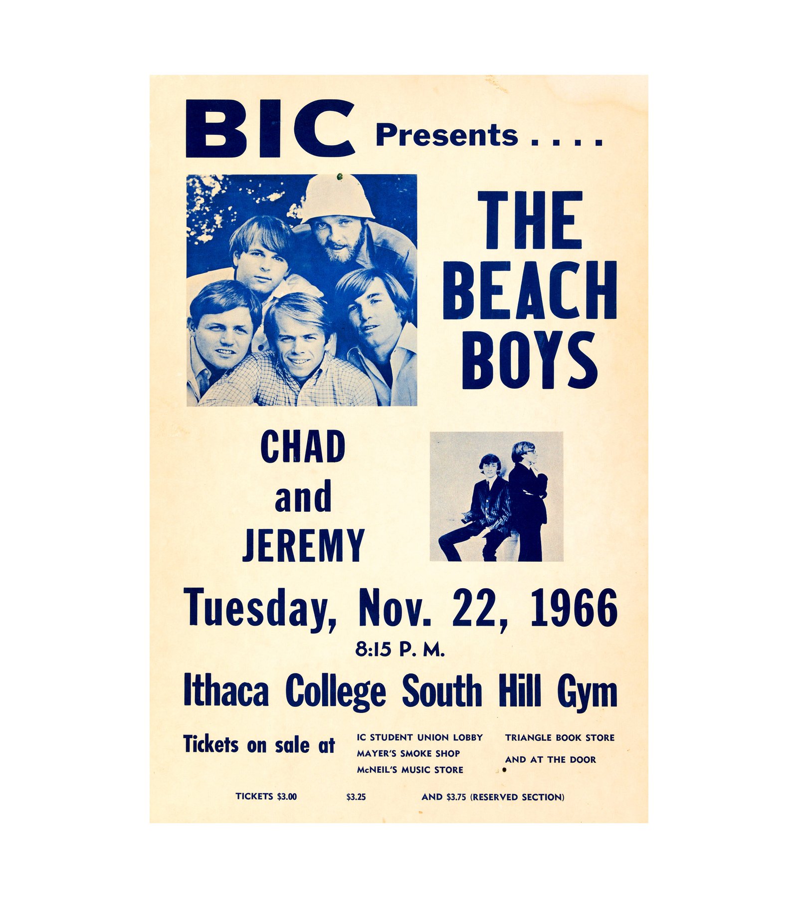 1966 The Beach Boys, Chad & Jeremy - Ithaca, NY 