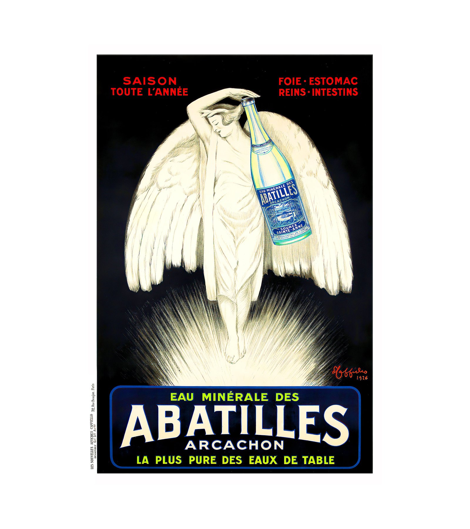 1926 Eau Minerale des Abatilles Leonetto Cappiello (Italian, 1875-1942)