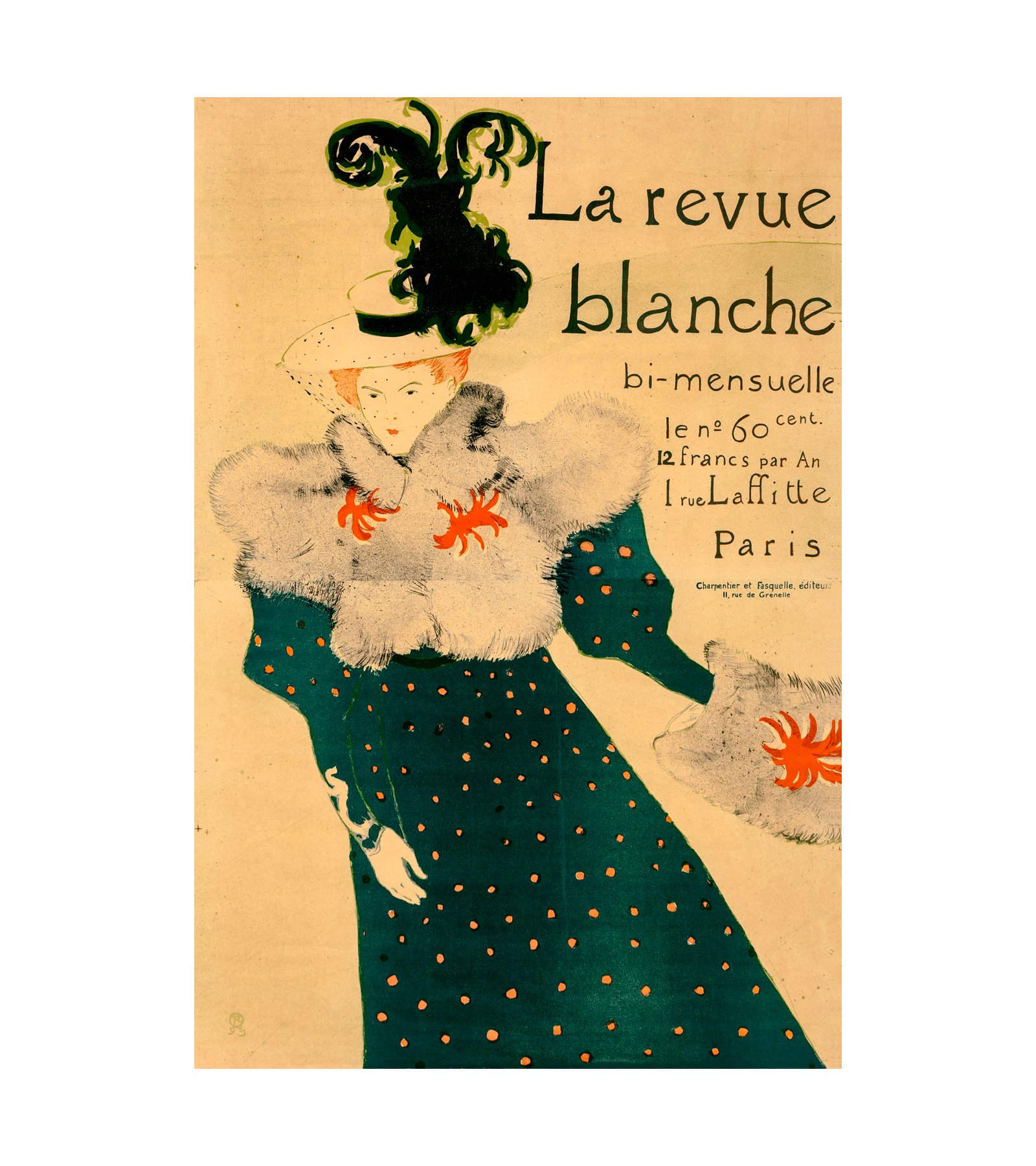 1895 Henri de Toulouse-Lautrec (French, 1864-1901) La Revue Blanche 