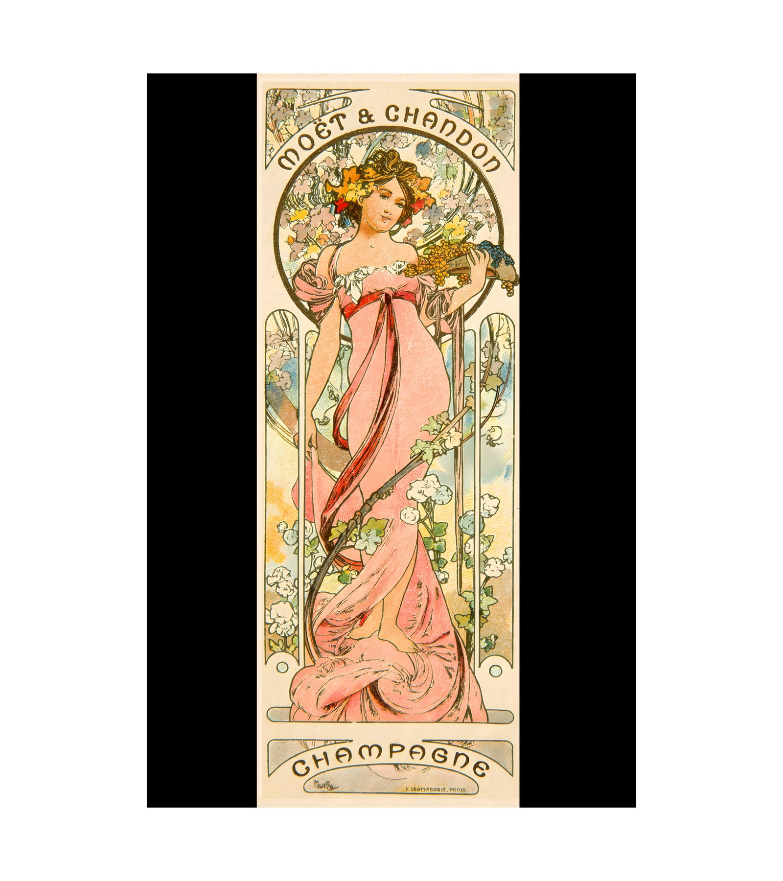 ALPHONSE MUCHA (1860-1939) Menu - Imp F. Champenois, Paris 