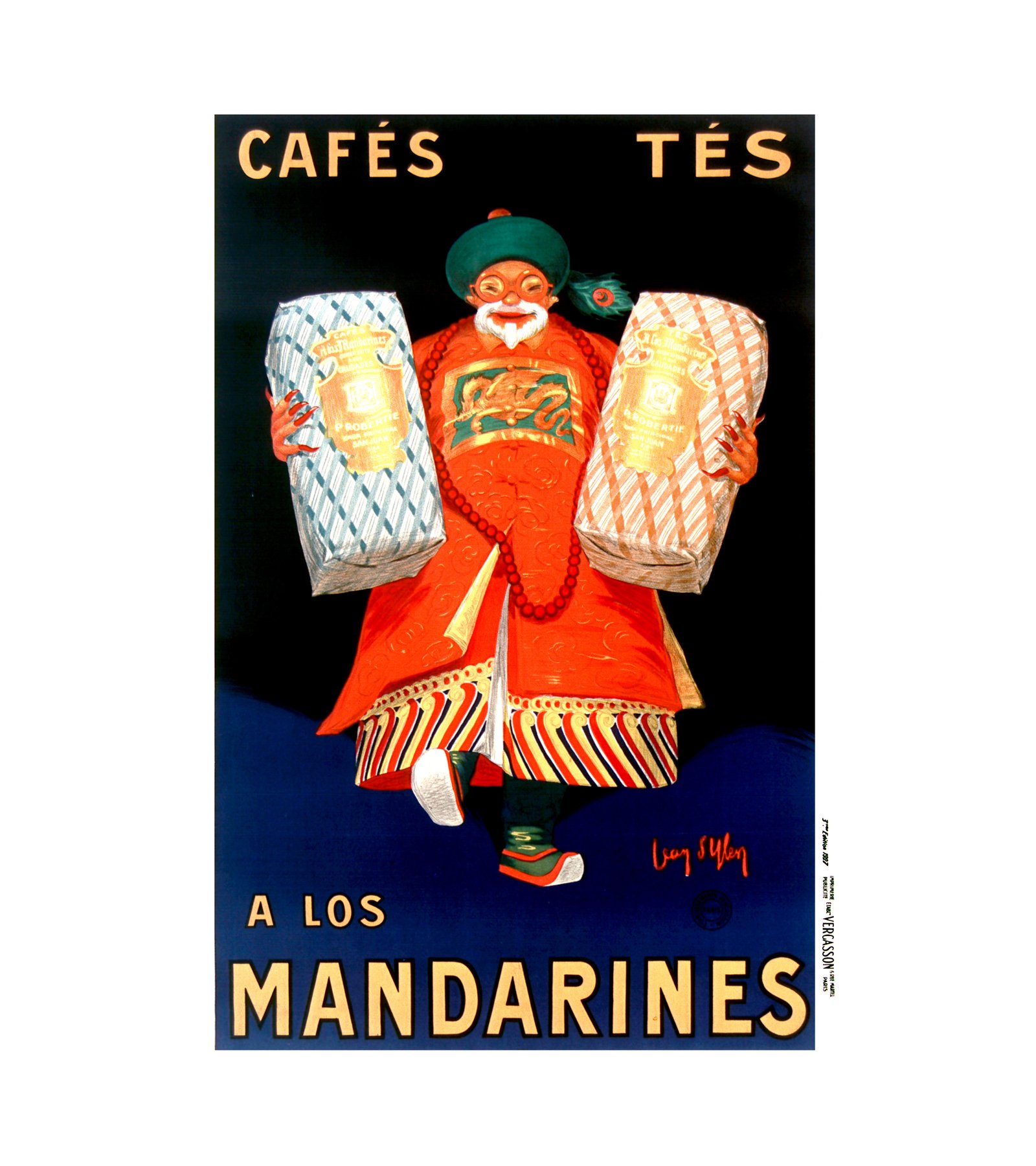 1927 Cafes tes a los Mandarines Jean d'Ylen (French, 1886-1938)