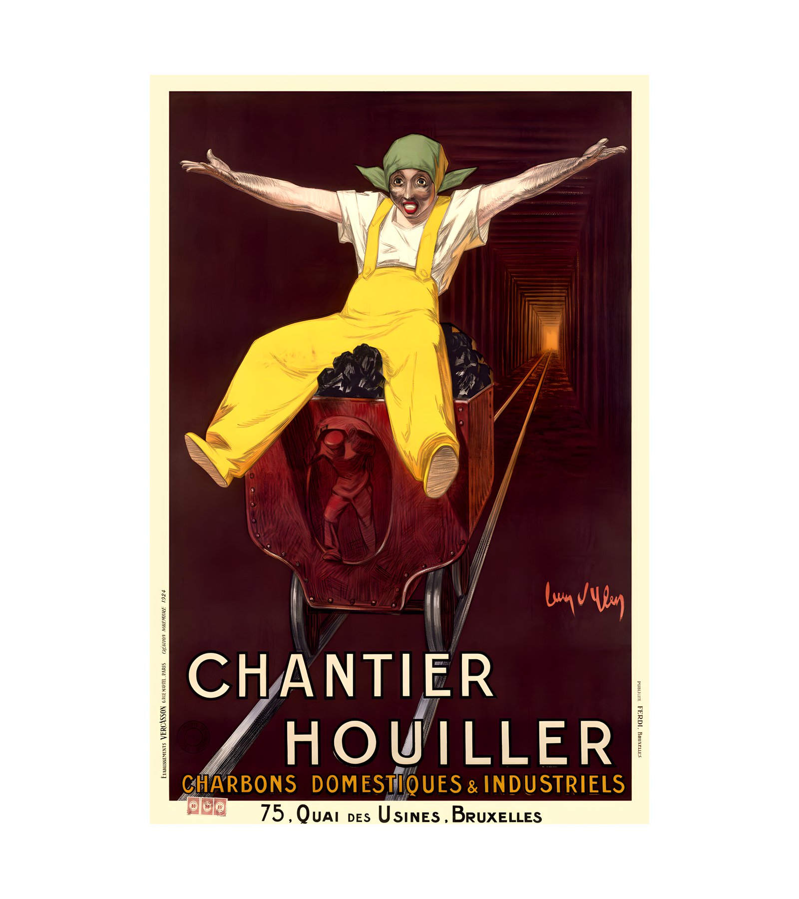 1924 Chantier Houiller Charbons by D‘Ylen 