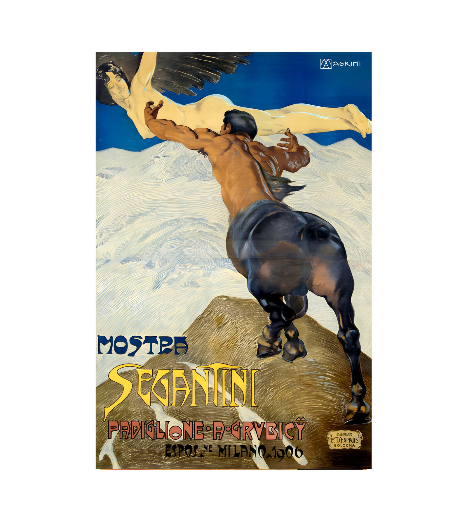 1906 ADOLFO MAGRINI - Mostra Segantini Chappuis, Bologna 